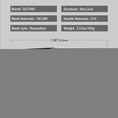 King Penguin G062 Folding Knife （3.35''+14C28N+ G10 Handle）-Crossbar Lock-Thumb Stud-Olitans