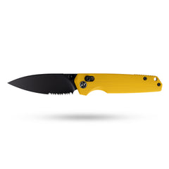 Youth Bird Serrated Pocket Knife （3''+14C28N+G10）-Crossbar Lock-Thumb stud-G053