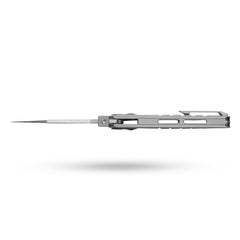Hoopoe T082（3.42"+S45VN + Silver Titanium）- Vertical Hand Satin