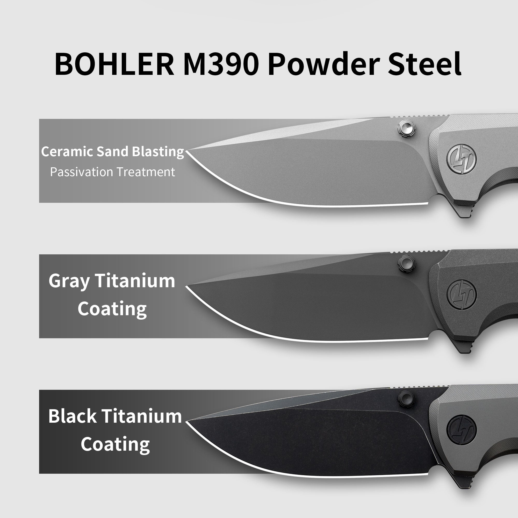 Ti-Bomber T065 Folding Knife –（2.95"+Bohler M390 +Titanium）-OLITANS