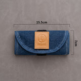 Olitans Denim Knife Roll Pouch