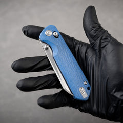 King Penguin G062 Folding Knife （3.35''+14C28N+Micarta Handle）-Crossbar Lock-Thumb Stud-Olitans