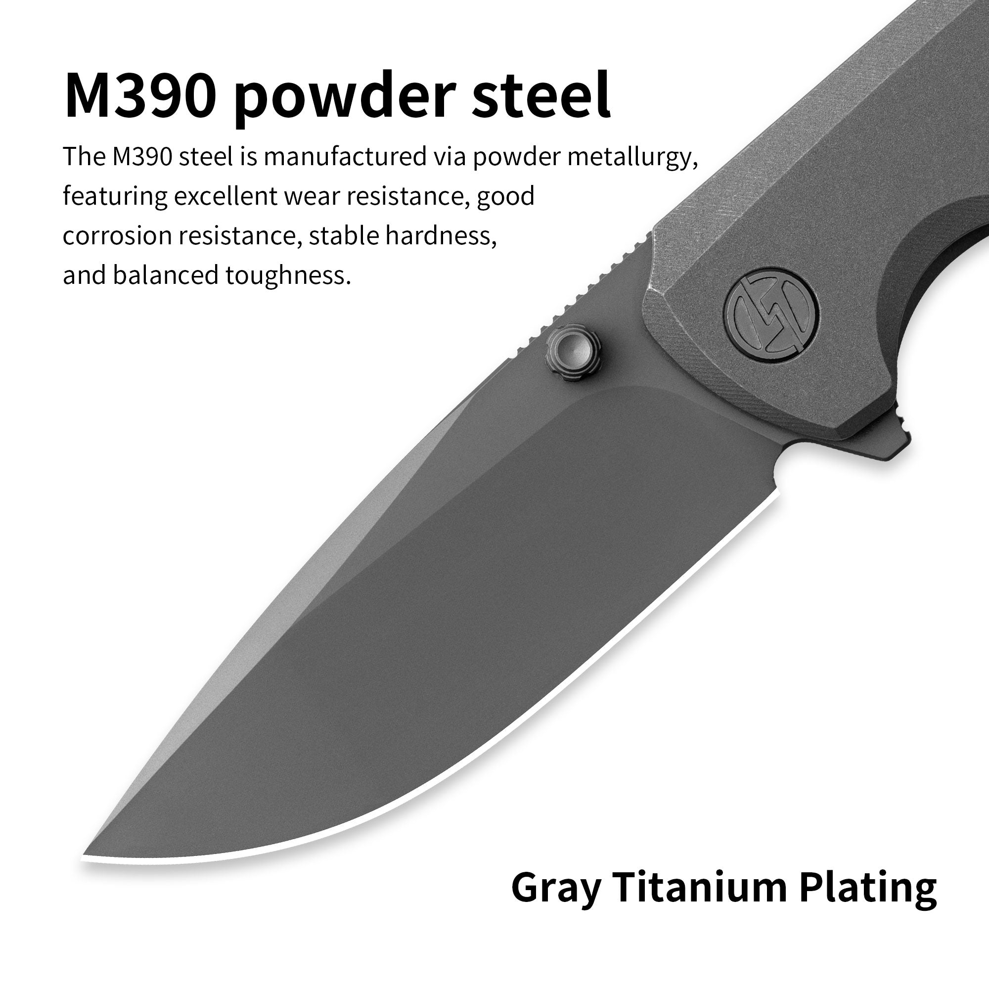 Ti-Bomber T065 Folding Knife –（2.95"+Bohler M390 +Titanium）-OLITANS