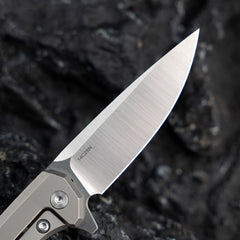 Mini Knife 2.16'' 14C28N Blade + Titanium Handle - Frame Lock - Flipper - T019
