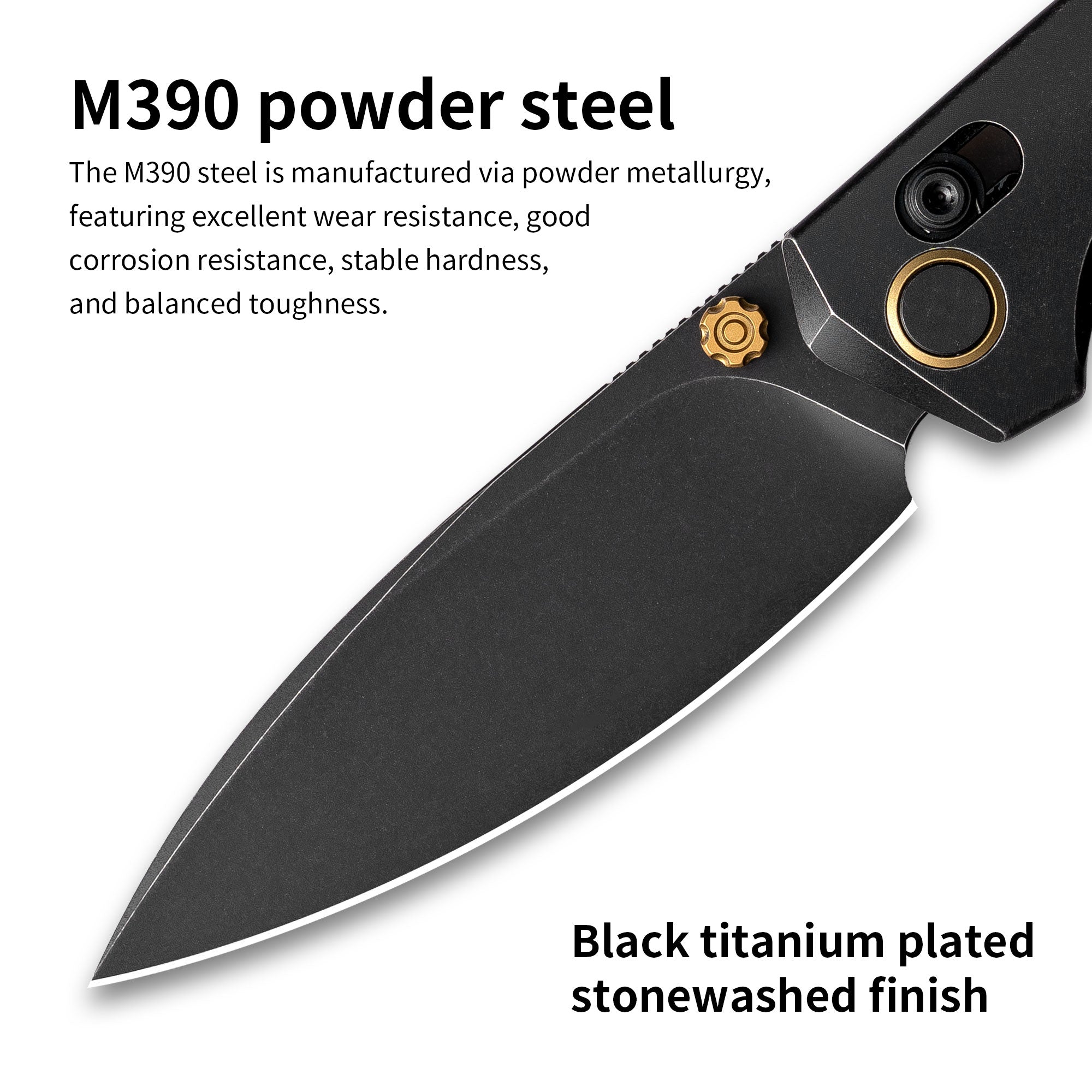 Ti-Aero T075 Folding Knife –（3.23"+Bohler M390 +Titanium）- OLITANS