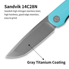 Stealth G047（3.07'' +14C28N +G10）Liner Lock-Front Flipper