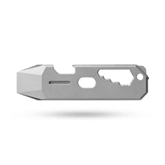 T042 Cyber Bison EDC Pry Bar Titanium Alloy Multitool(Silver Sandblasted)