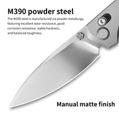 Ti-Aero T075 Folding Knife –（3.23"+Bohler M390 +Titanium）- OLITANS