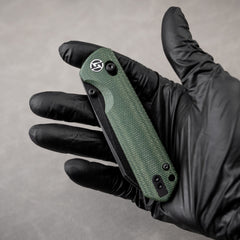 King Penguin G062 Folding Knife （3.35''+14C28N+Micarta Handle）-Crossbar Lock-Thumb Stud-Olitans