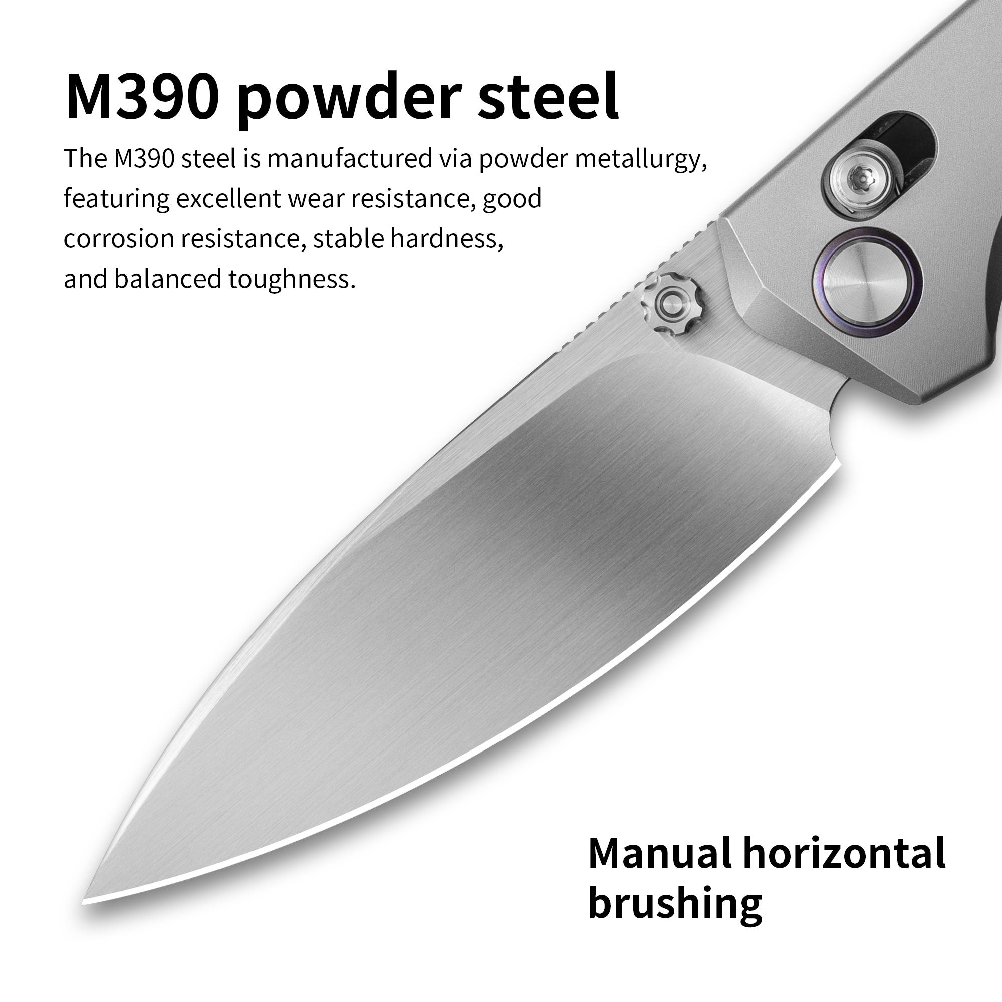 Ti-Aero T075 Folding Knife –（3.23"+Bohler M390 +Titanium）- OLITANS