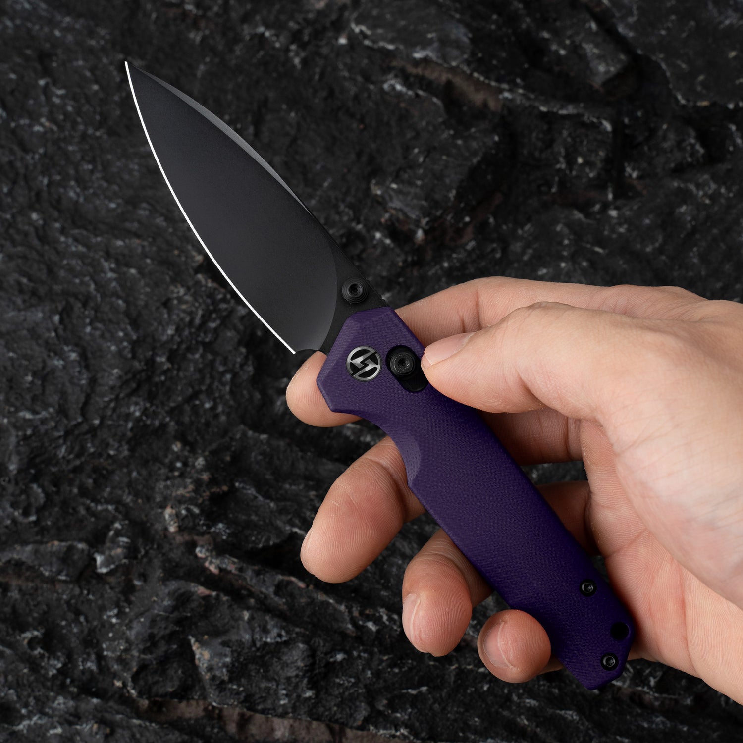 G053 Pocket Knife 3'' 14C28N Blade+G10 Handle- Crossbar Lock-Thumb stud