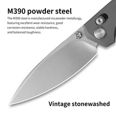 Ti-Aero T075 Folding Knife –（3.23"+Bohler M390 +Titanium）- OLITANS