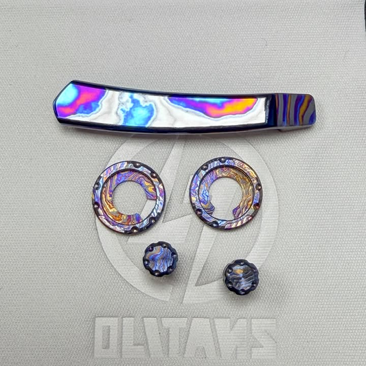 OLITANS T074 Zircuti accessory set with clip, pivot collars, and thumb studs