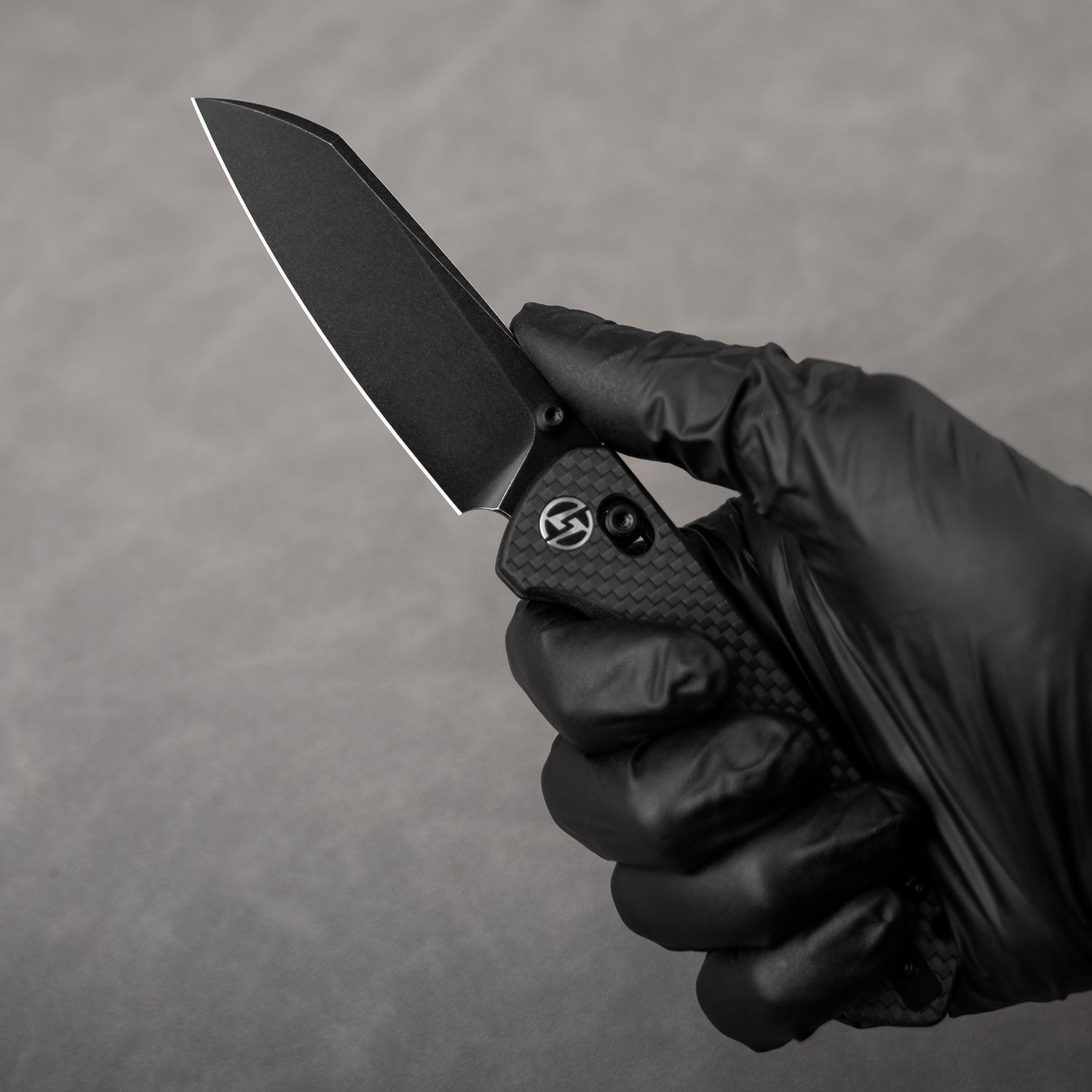 King Penguin G062 Folding Knife （3.35''+14C28N+Carbon fiber surface G10 Handle）-Crossbar Lock-Thumb Stud-Olitans