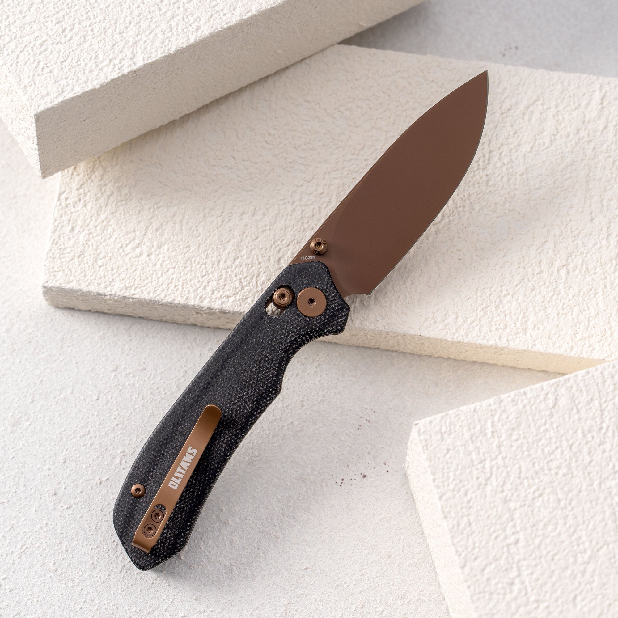 Pureline G031 （3.3"+14C28N+Micarta ）Axis lock-thumb stud