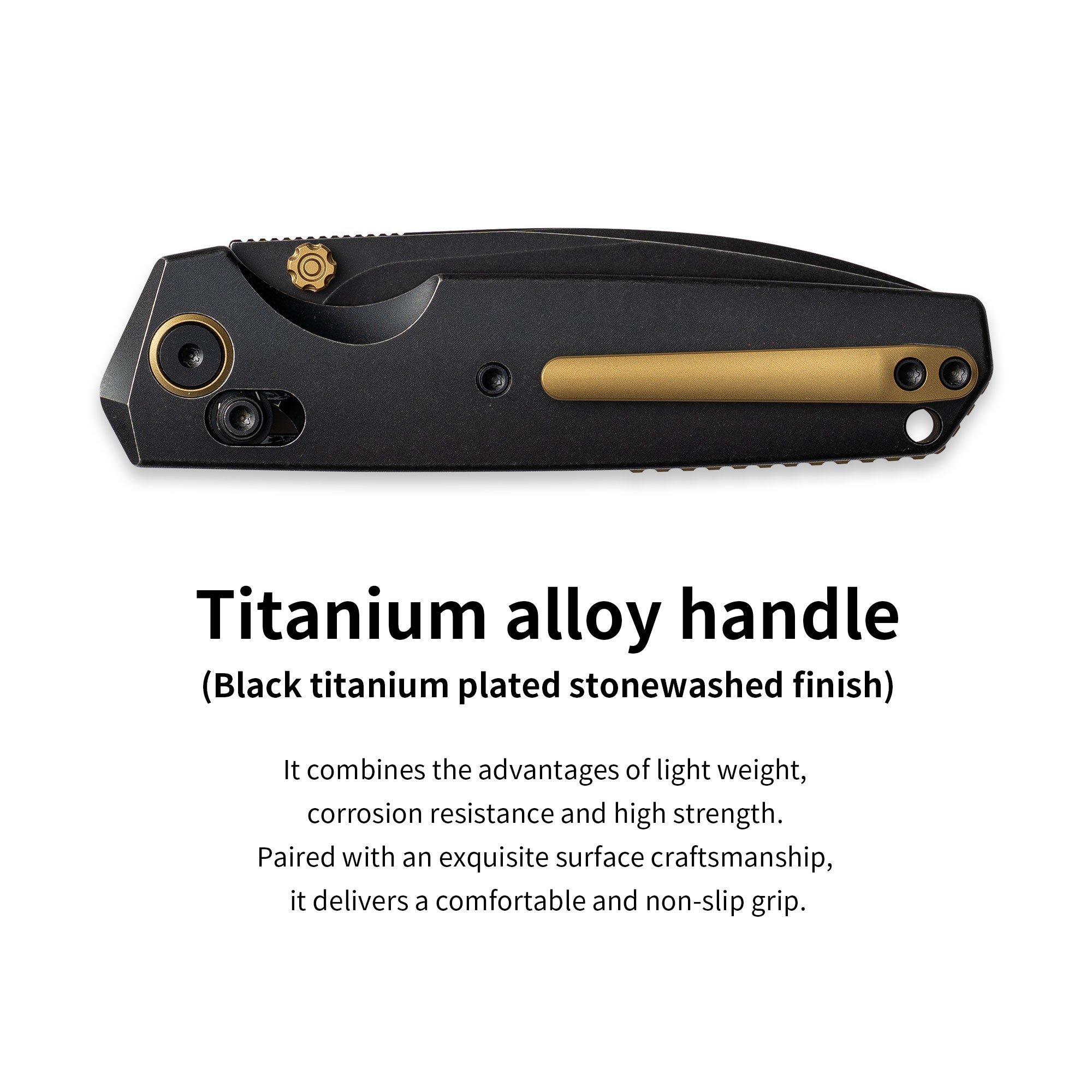 Ti-Aero T075 Folding Knife –（3.23"+Bohler M390 +Titanium）- OLITANS