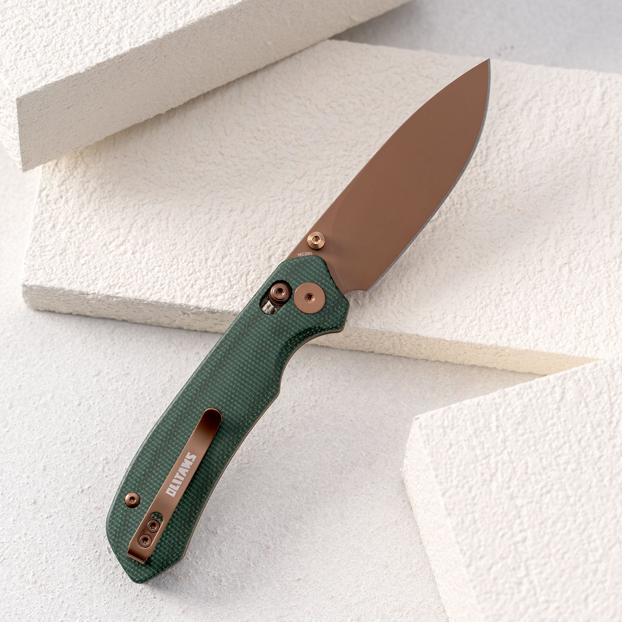 Pureline G031 （3.3"+14C28N+Micarta ）Axis lock-thumb stud