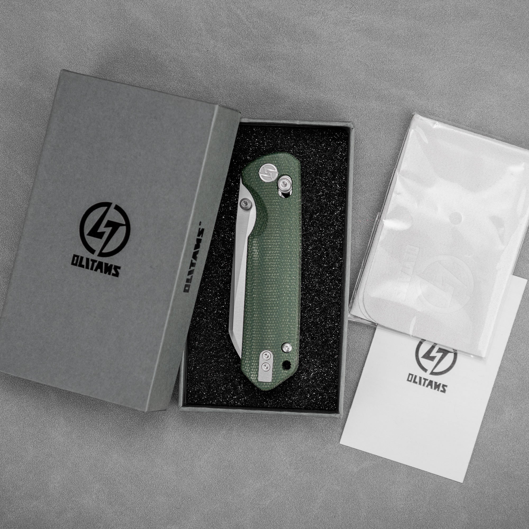 King Penguin G062 Folding Knife （3.35''+14C28N+Micarta Handle）-Crossbar Lock-Thumb Stud-Olitans