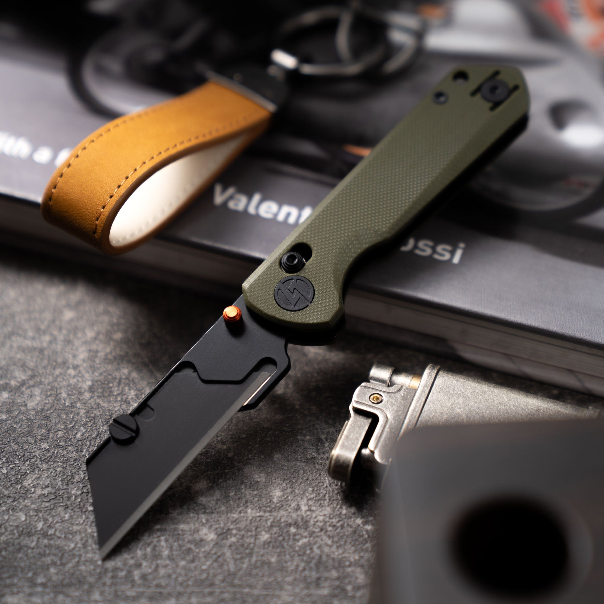 Adélie Penguins G076 Utility Knife (2.68"+SK5 Blade+G10）Blade x10