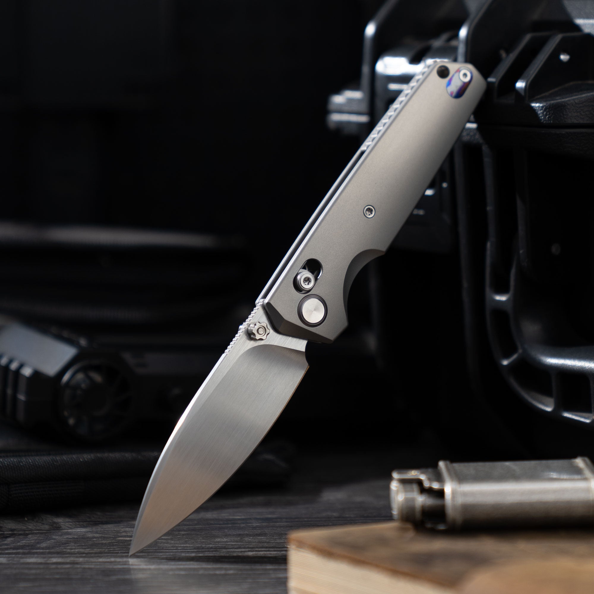 Ti-Aero T075 Folding Knife –（3.23"+Bohler M390 +Titanium）- OLITANS