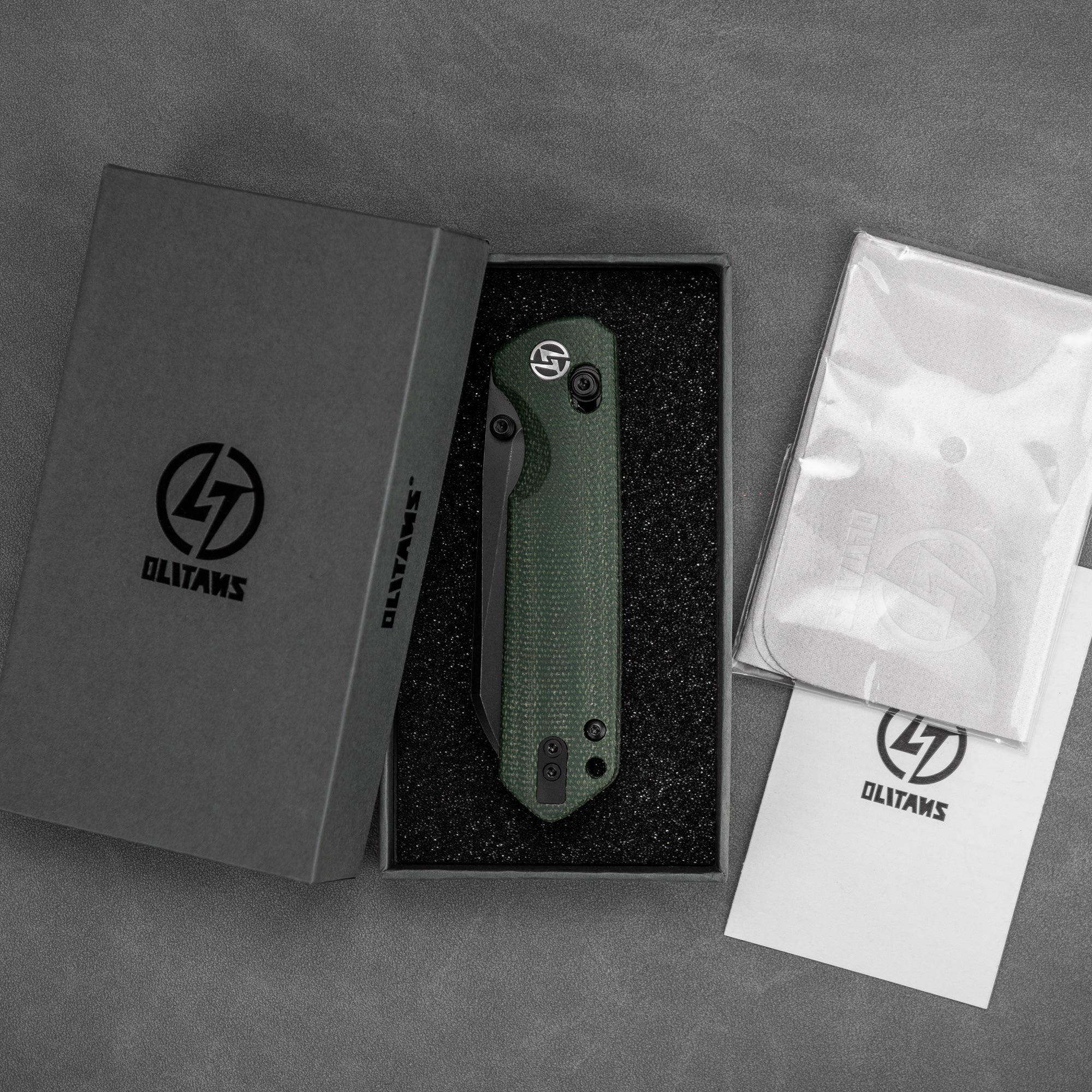 King Penguin G062 Folding Knife （3.35''+14C28N+Micarta Handle）-Crossbar Lock-Thumb Stud-Olitans