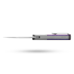 Rocket XL T081 (3.07''+M390+Purple Crystallized Titanium)-Liner Lock-Front Flipper