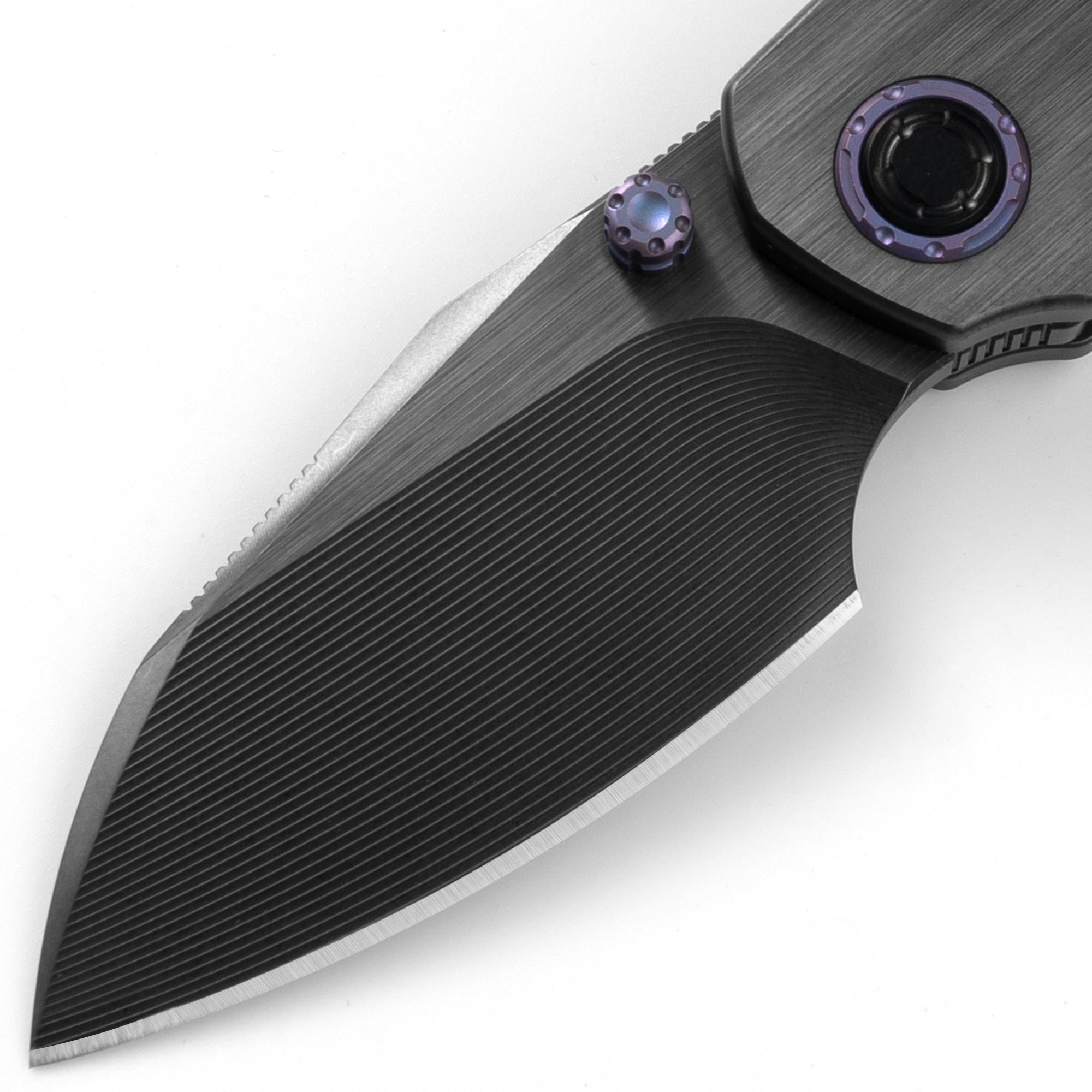 Mini Ti-Mastiff T074（ 2.36'' + Bohler M390 + Step milled+Titanium ）Folding Knife
