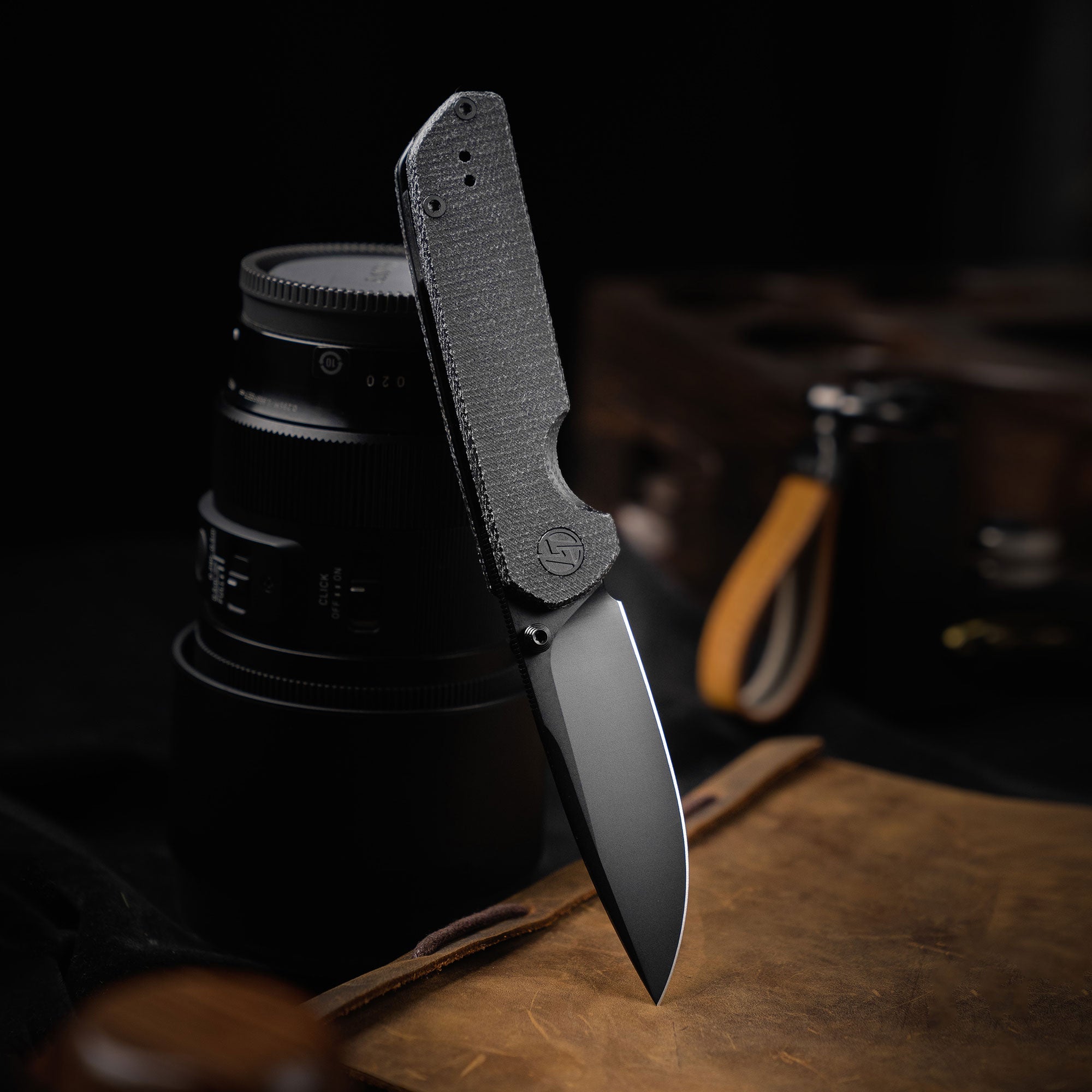 Lemon Shark G071（3.27"+10Cr15Mov+Black Micarta+Pvd）-Liner Lock