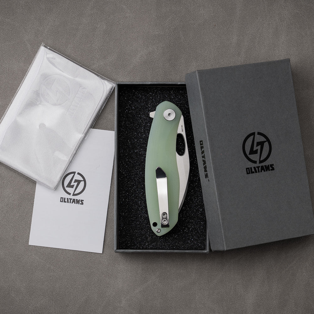 Knife in box – G064 Nature Green with satin blade