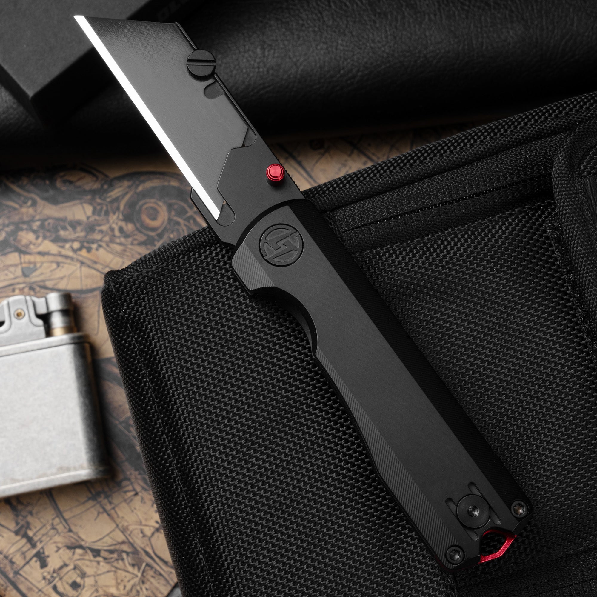 Ti NOVA T078 Utility Knife (2.68"+SK5 Blade+Titanium）Blade x10