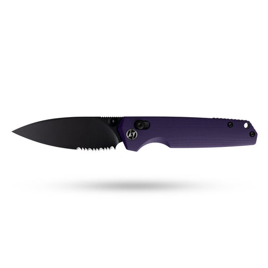 Youth Bird G053 Serrated Pocket Knife （3''+14C28N+G10）-Crossbar Lock-Thumb stud-G053