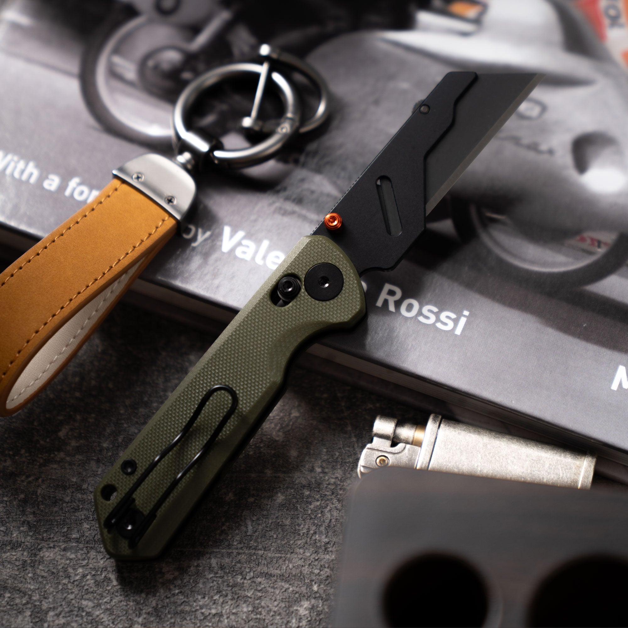 Adélie Penguins G076 Utility Knife (2.68"+SK5 Blade+G10）Blade x10