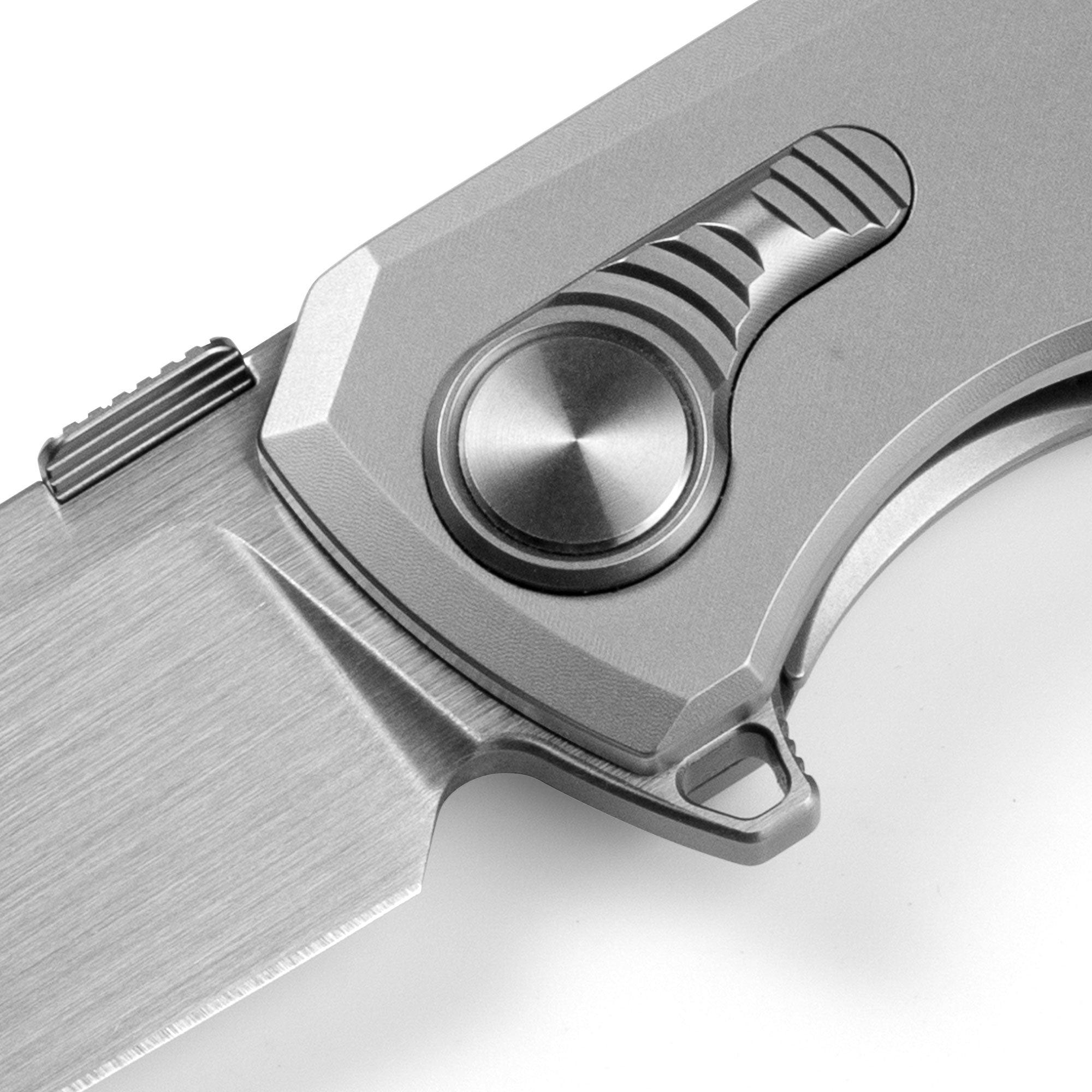 Hoopoe T082（3.42"+S45VN + Silver Titanium）- Horizontal Hand Satin
