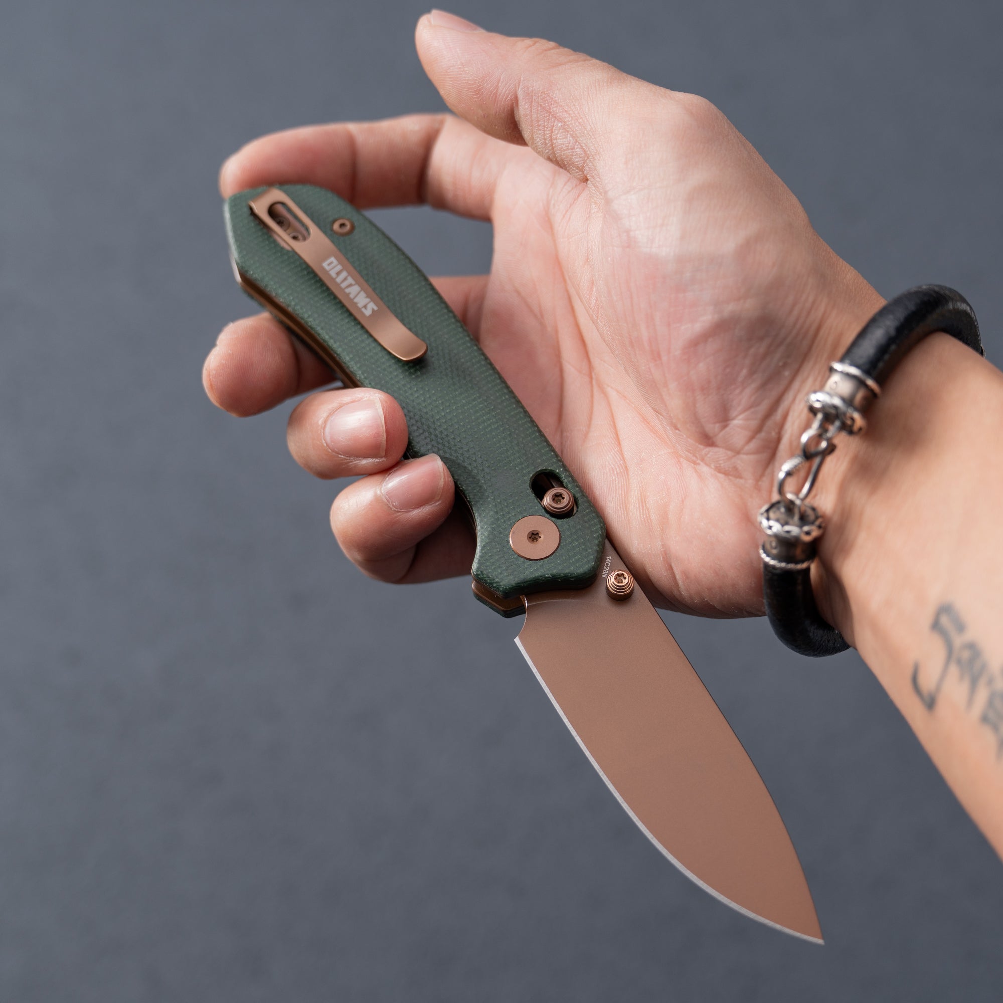 Pureline G031 （3.3"+14C28N+Micarta ）Axis lock-thumb stud