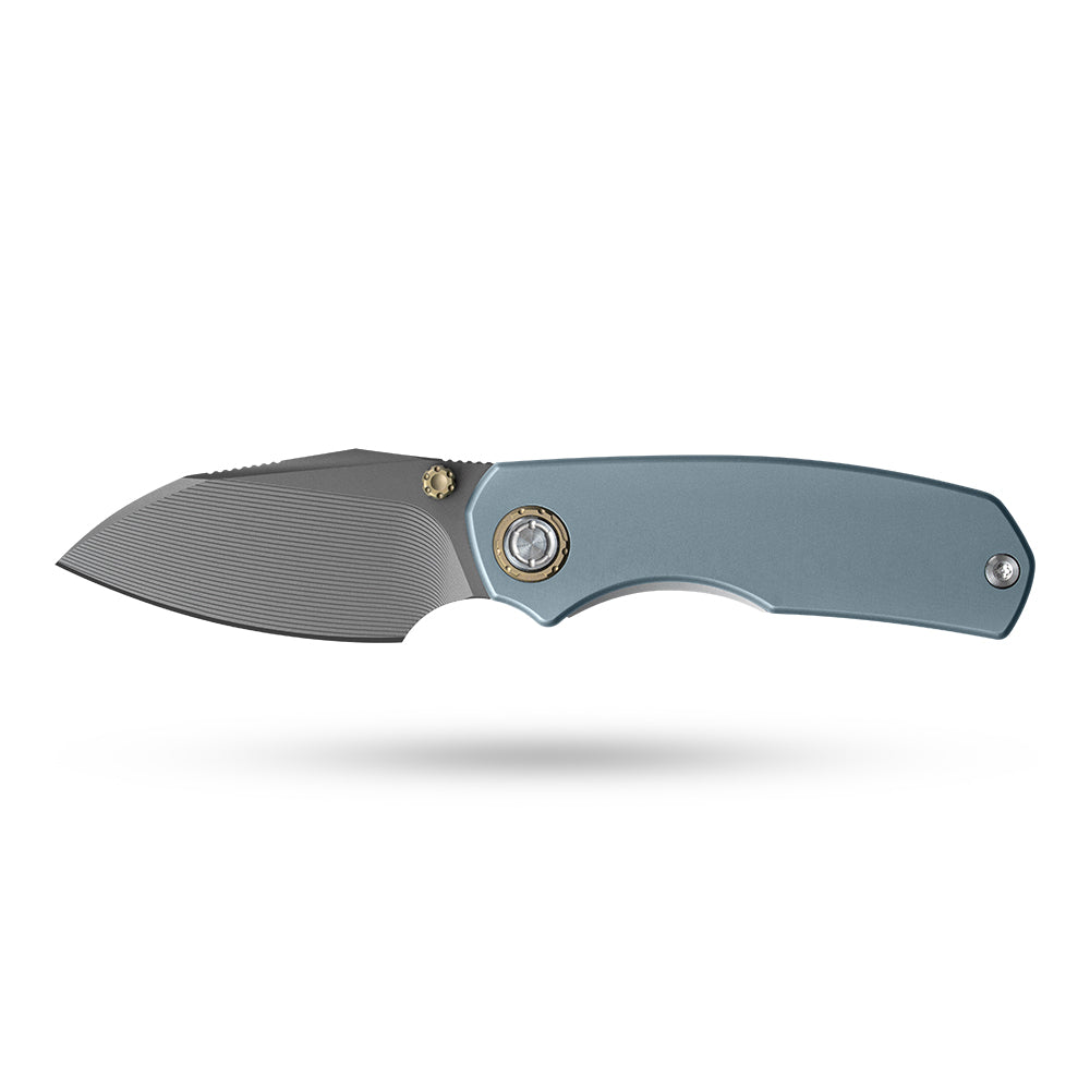 Mini Ti-Mastiff T074（ 2.36'' + Bohler M390 +Step milled+Titanium ）Folding Knife