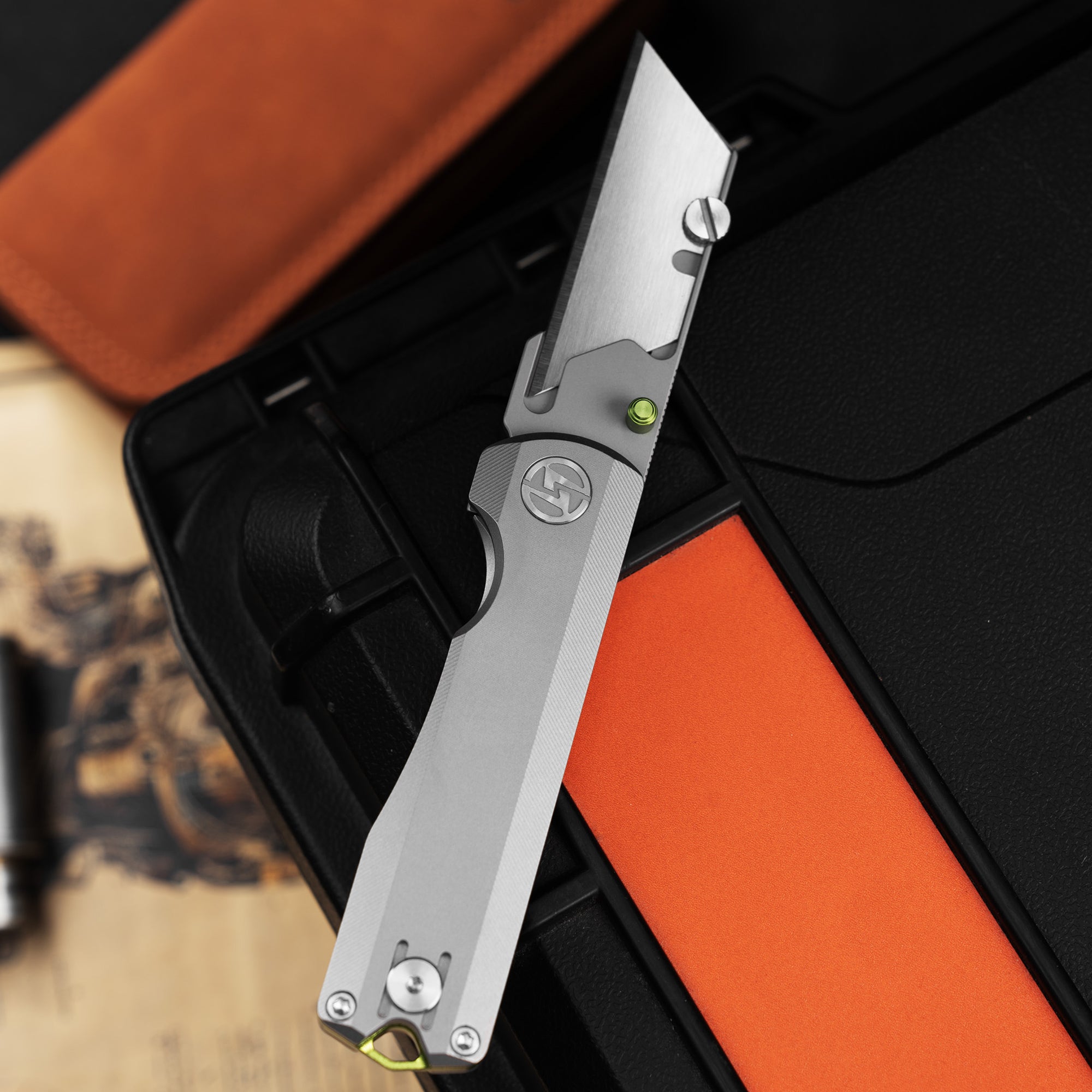 Ti NOVA Utility Knife (2.68"+SK5 Blade+Titanium）Blade x10
