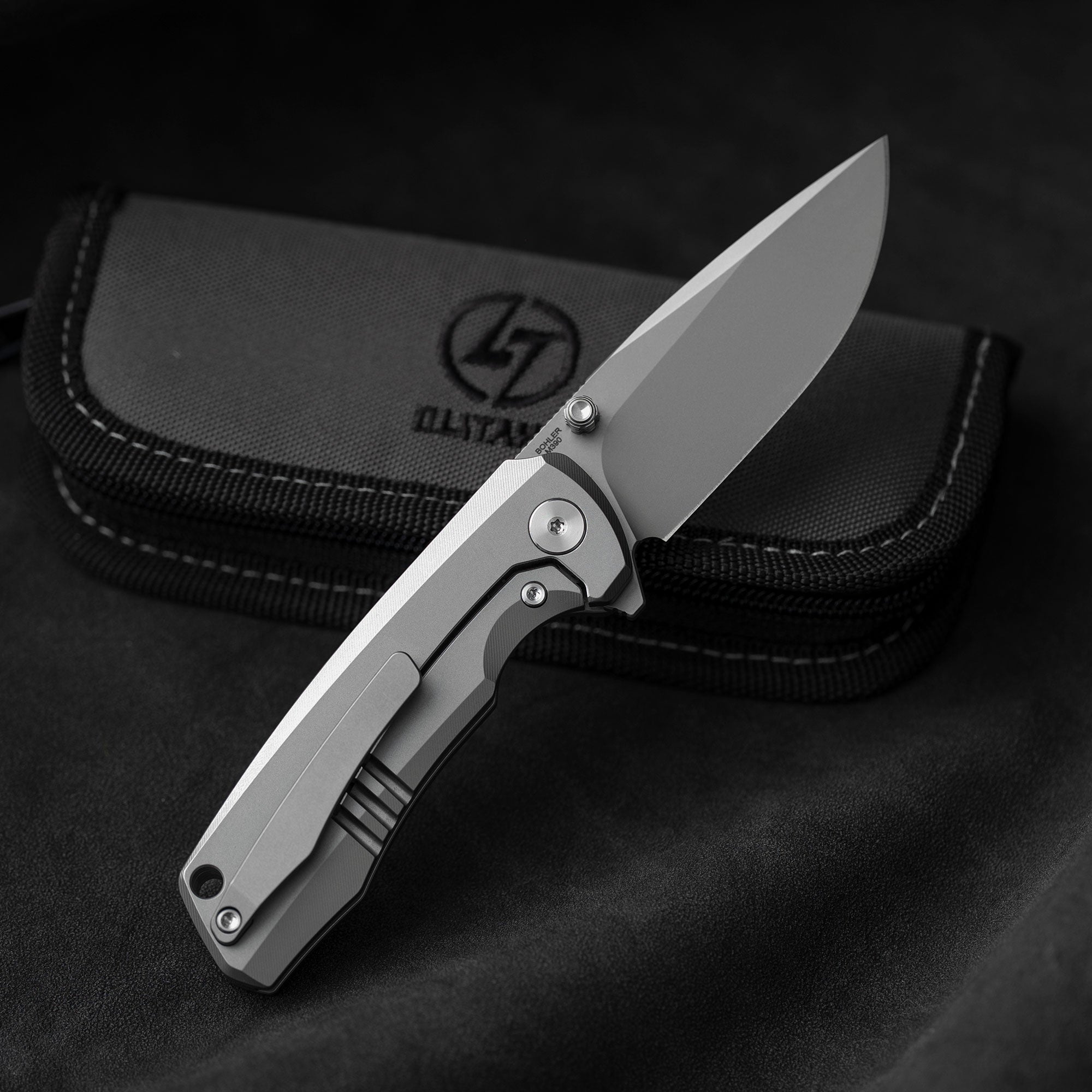 Ti-Bomber T065 Folding Knife –（2.95"+Bohler M390 +Titanium）-OLITANS