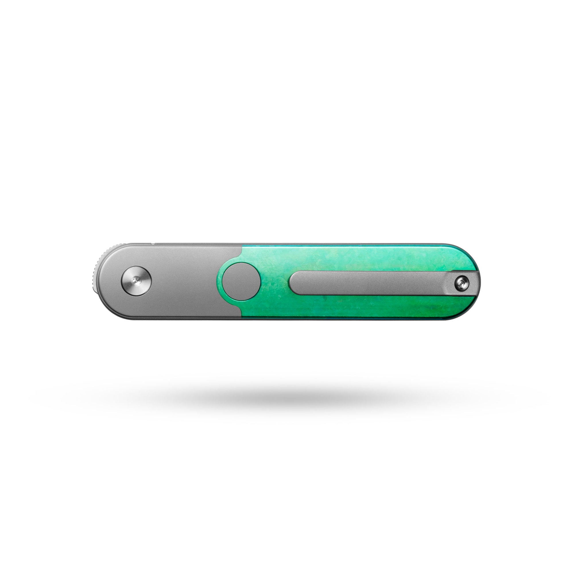 Rocket XL T081 (3.07''+M390+Green Crystallized Titanium)-Liner Lock-Front Flipper