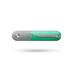 Rocket XL T081 (3.07''+M390+Green Crystallized Titanium)-Liner Lock-Front Flipper