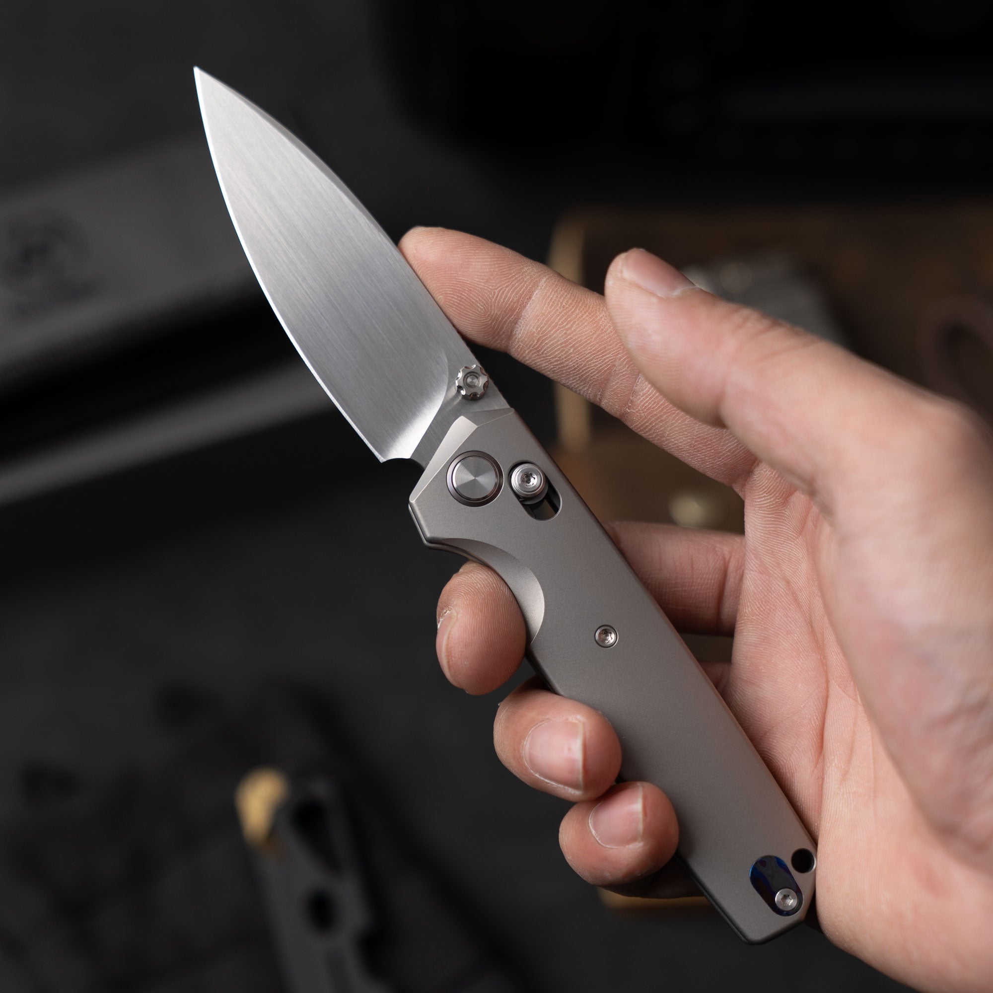 Ti-Aero T075 Folding Knife –（3.23"+Bohler M390 +Titanium）- OLITANS