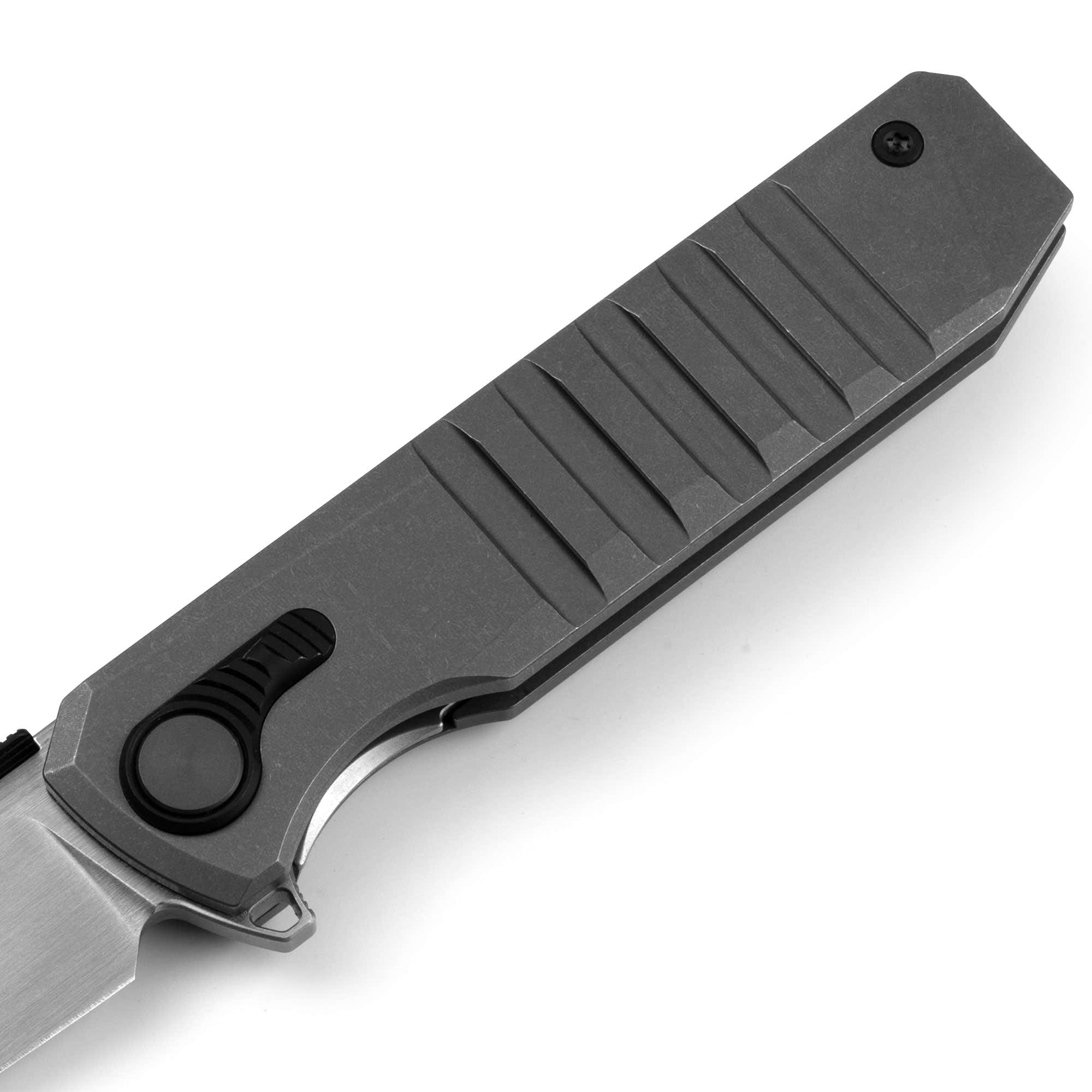 Hoopoe T082（3.42"+S45VN + Stonewash Titanium）- Horizontal Hand Satin