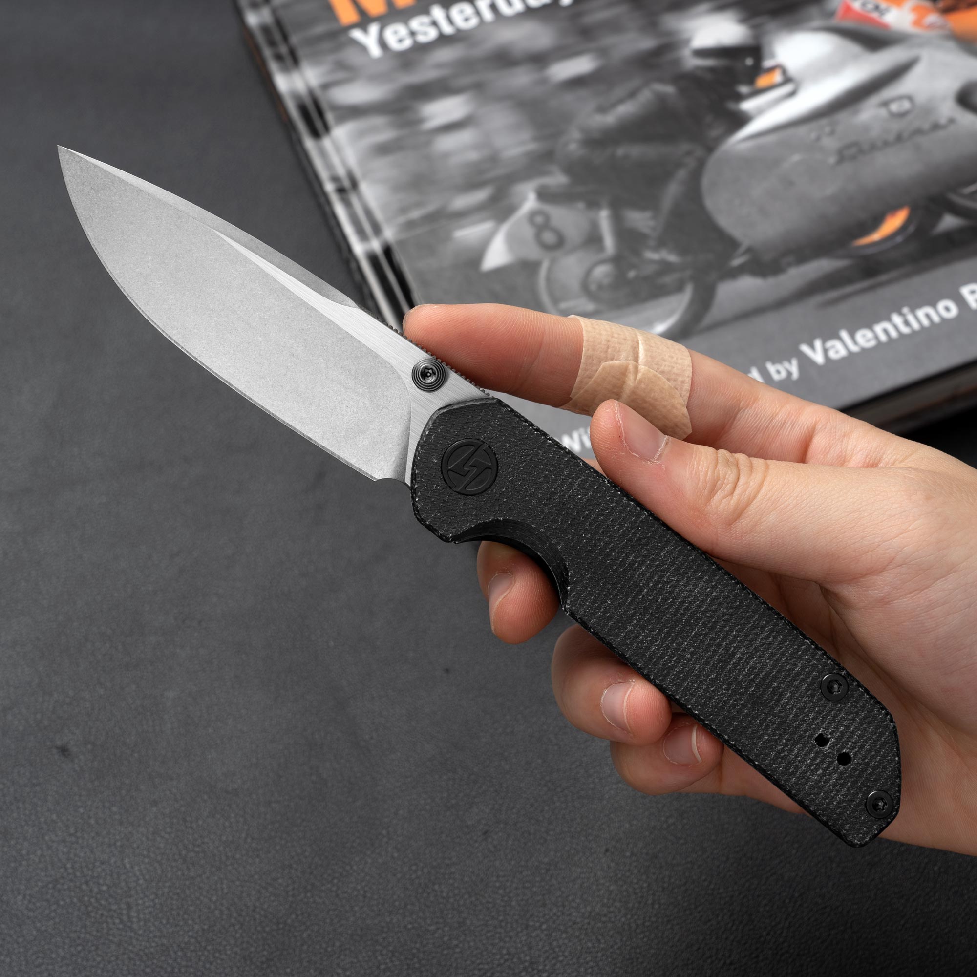 Lemon Shark G071（3.27"+10Cr15Mov+Black Micarta）-Liner Lock