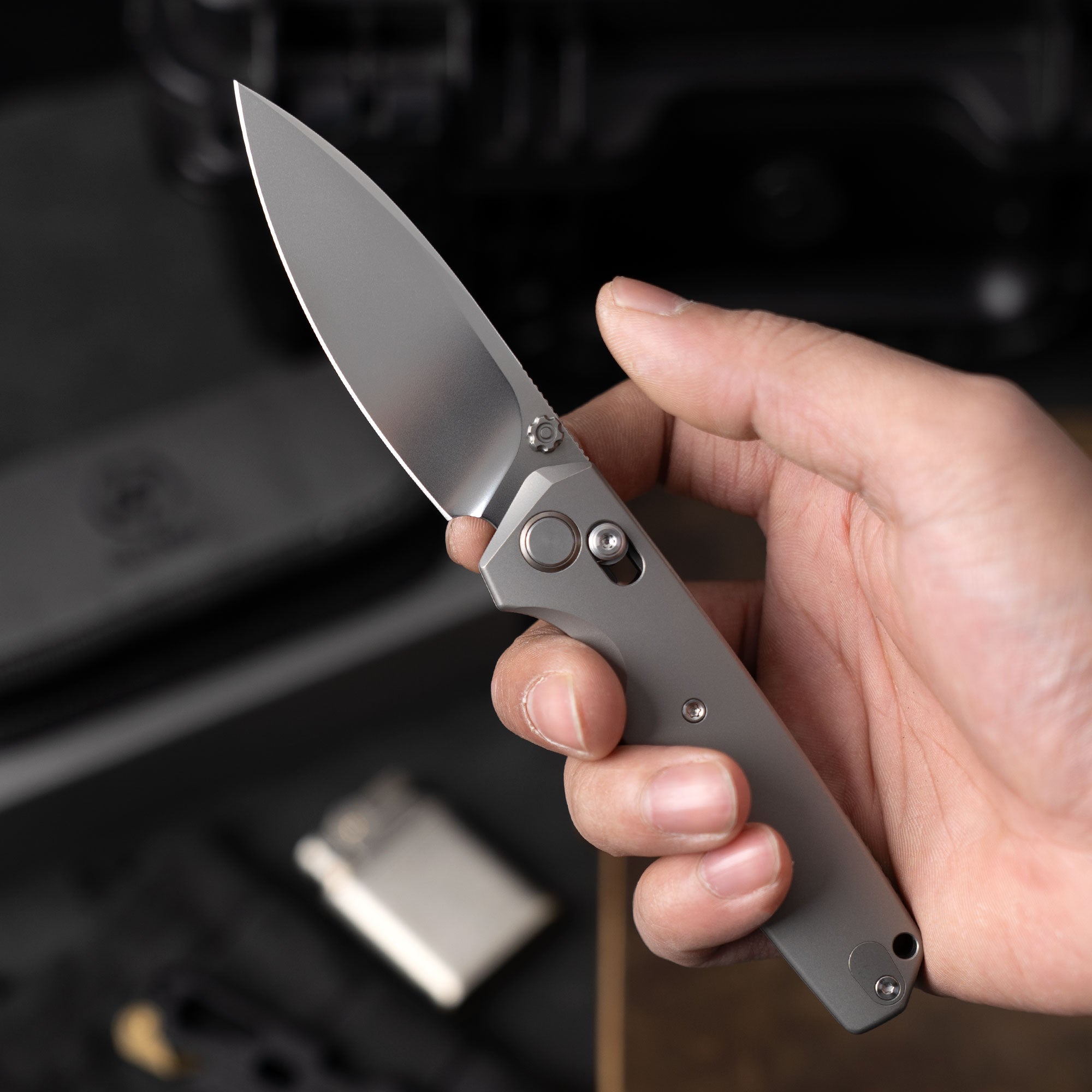 Ti-Aero T075 Folding Knife –（3.23"+Bohler M390 +Titanium）- OLITANS