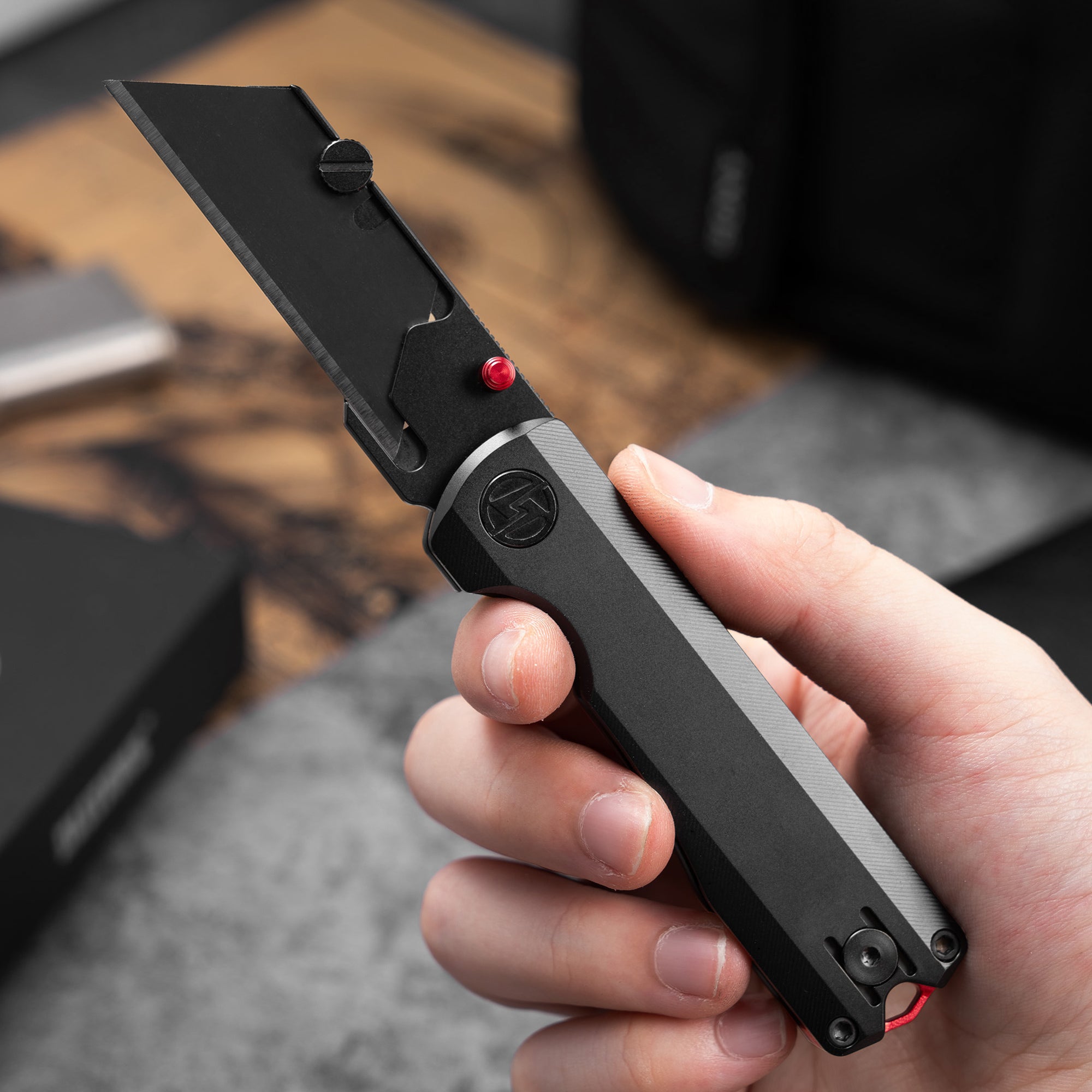Ti NOVA T078 Utility Knife (2.68"+SK5 Blade+Titanium）Blade x10