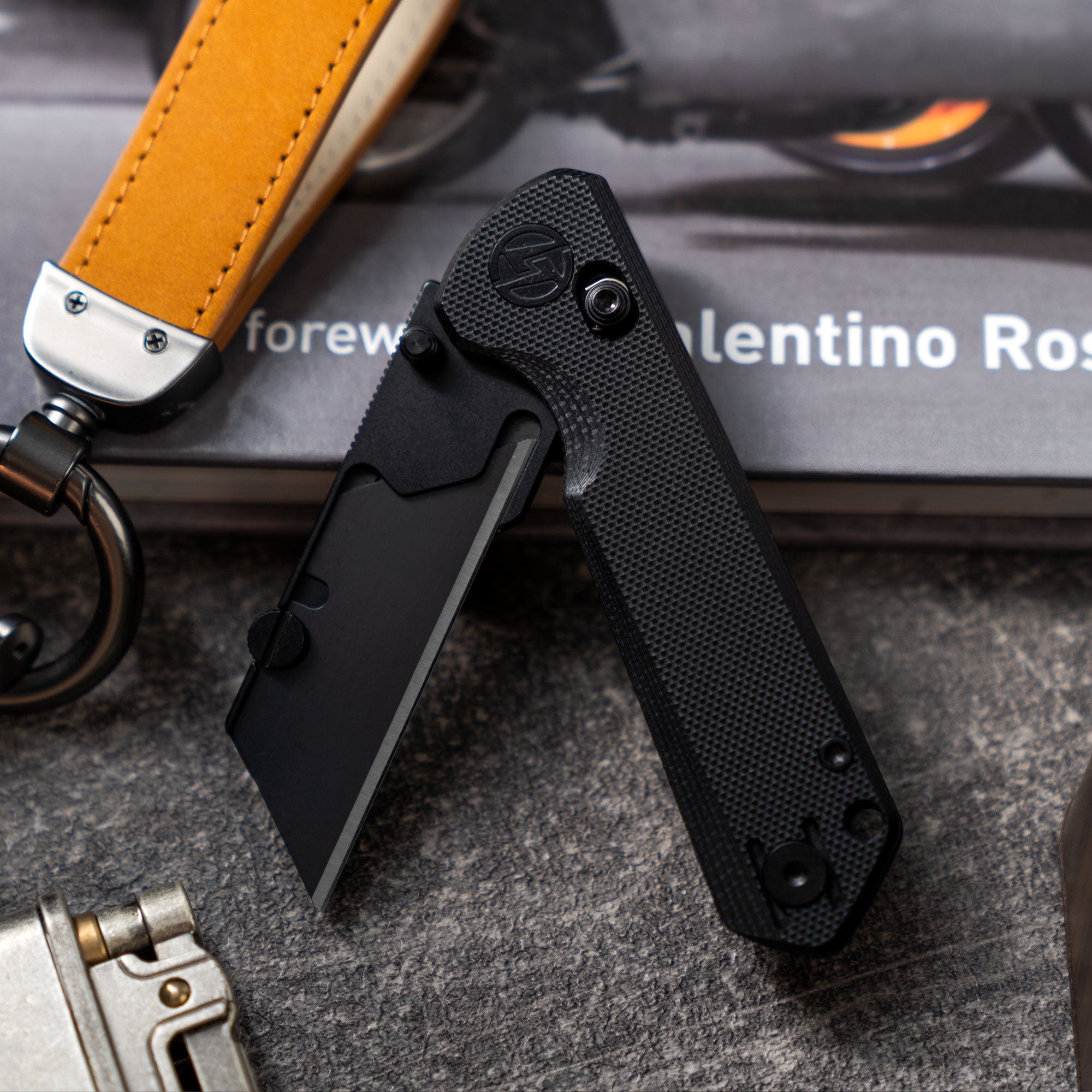 Adélie Penguins G076 Utility Knife (2.68"+SK5 Blade+G10）Blade x10