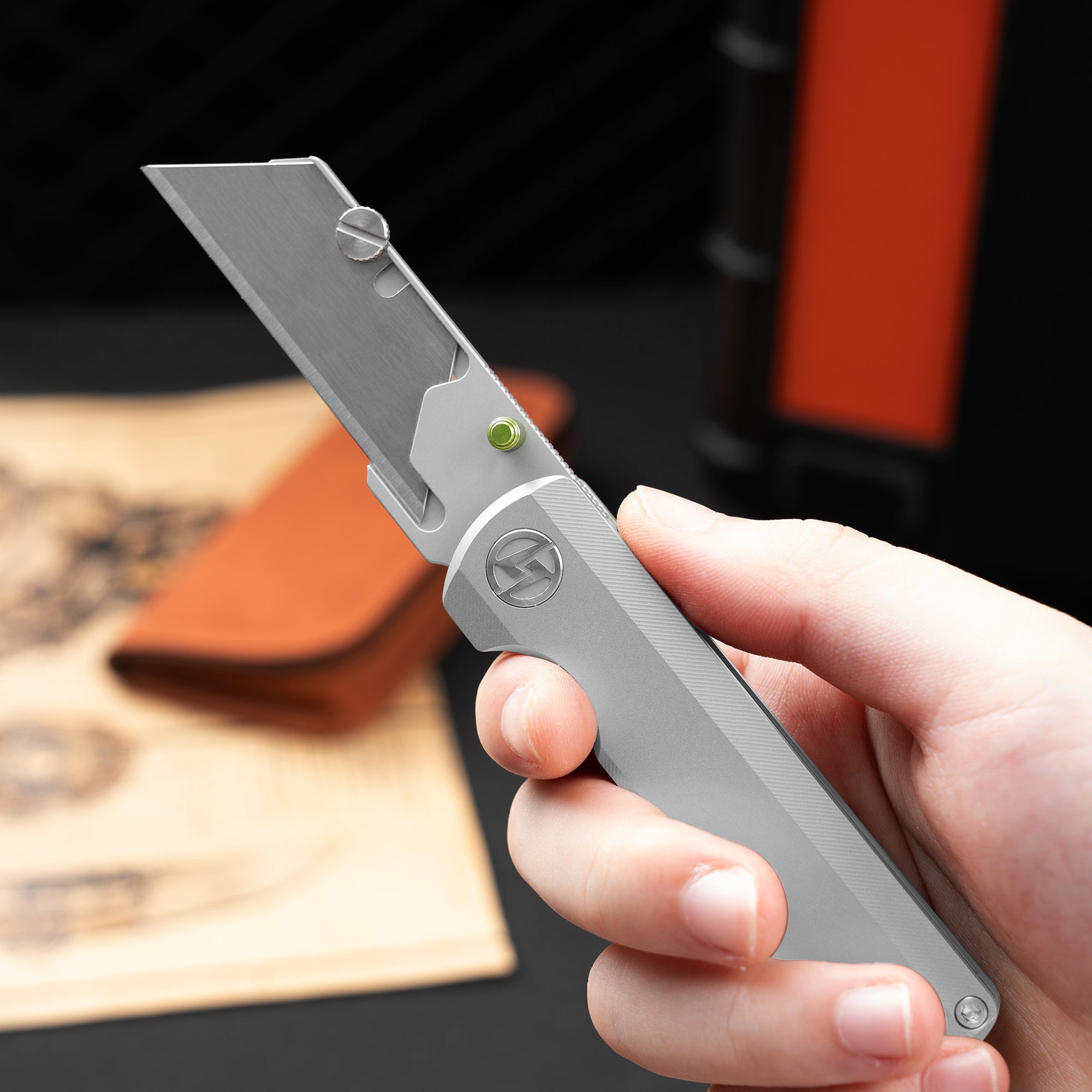 Ti NOVA Utility Knife (2.68"+SK5 Blade+Titanium）Blade x10