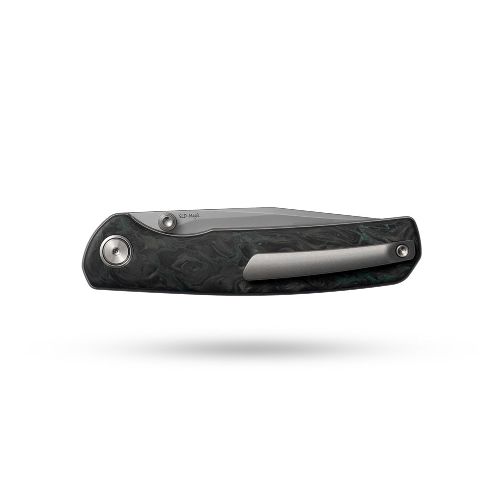 Gecko M070 (3.07''+SLD Magic+Carbon fibre)-Liner Lock-thumb stud