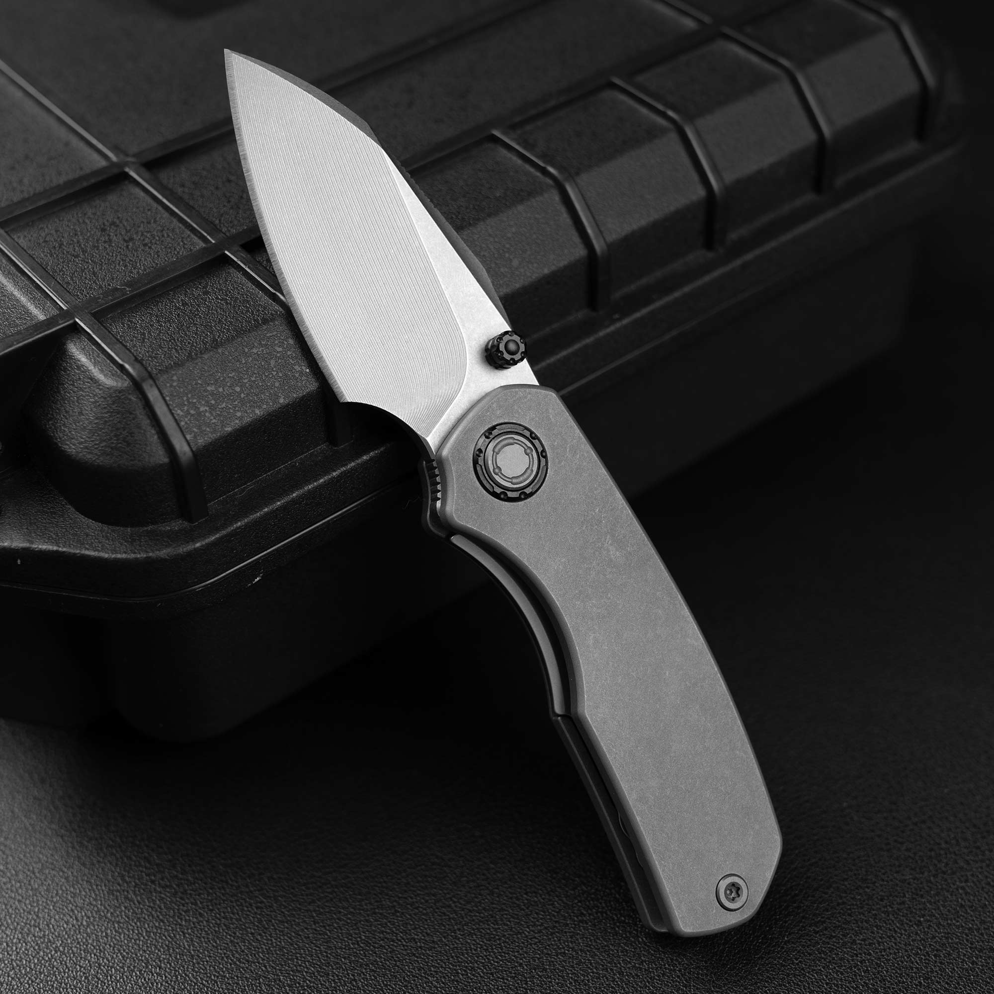 Mini Ti-Mastiff T074（ 2.36'' + Bohler M390 + Step milled+Titanium ）Folding Knife