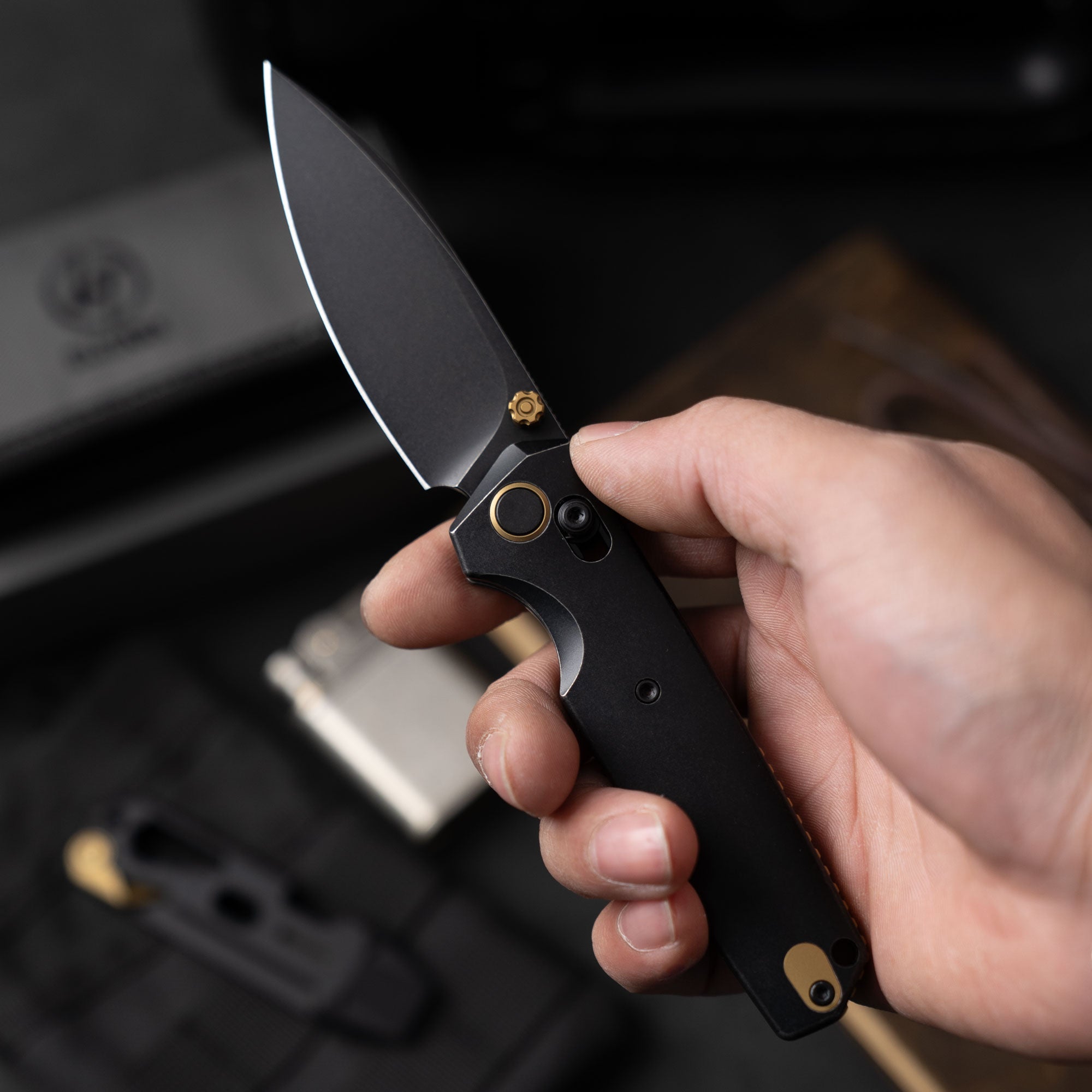 Ti-Aero T075 Folding Knife –（3.23"+Bohler M390 +Titanium）- OLITANS