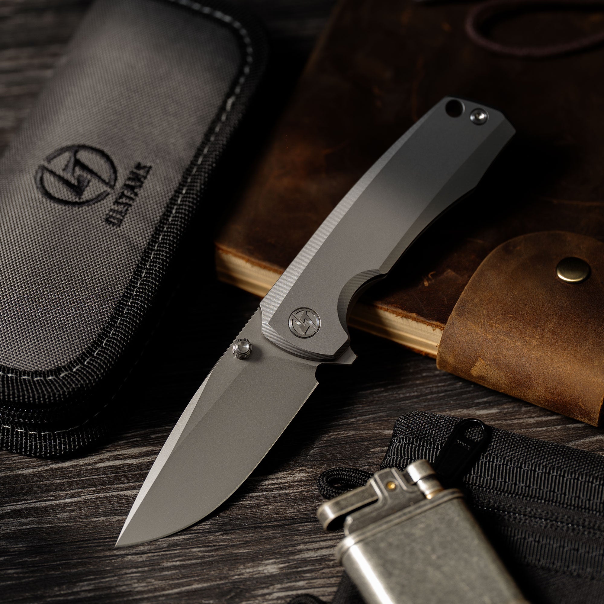 Ti-Bomber T065 Folding Knife –（2.95"+Bohler M390 +Titanium）-OLITANS